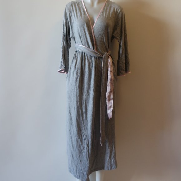 WOMENS CARMEN VON GLASER GREY PINK MAXI ROBE M * - Picture 7 of 14